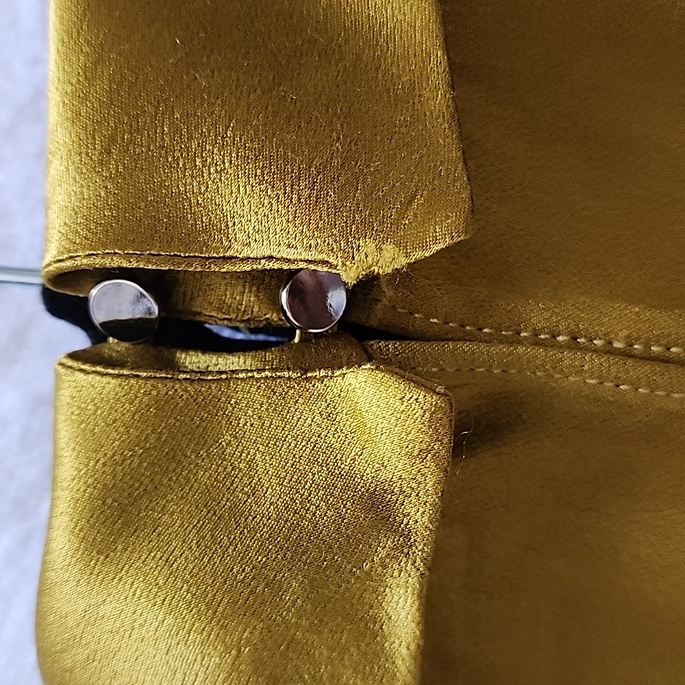 River Island Women's Sleeveless Satin Blouse in Chartreuse. Size US 6. UK 10 - Picture 6 of 7